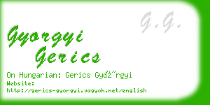 gyorgyi gerics business card